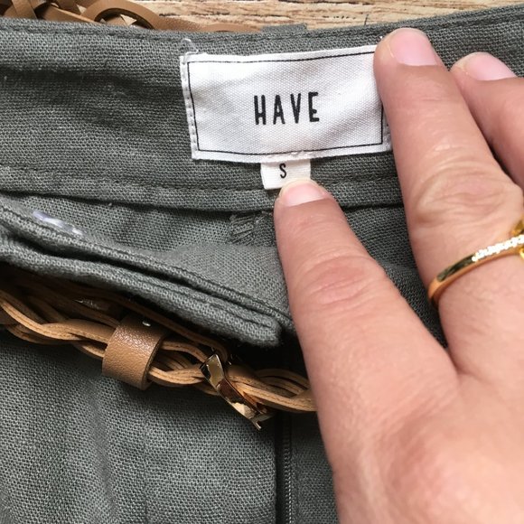HAVE Women's Capri Olive Green Pants NWOT Sz S - Picture 6 of 7